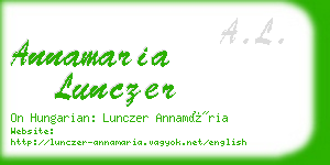 annamaria lunczer business card